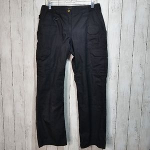 5.11 Tactical Womens Black Multi Pocket Cotton/Poly Blend Pants Size 12 Rip Stop